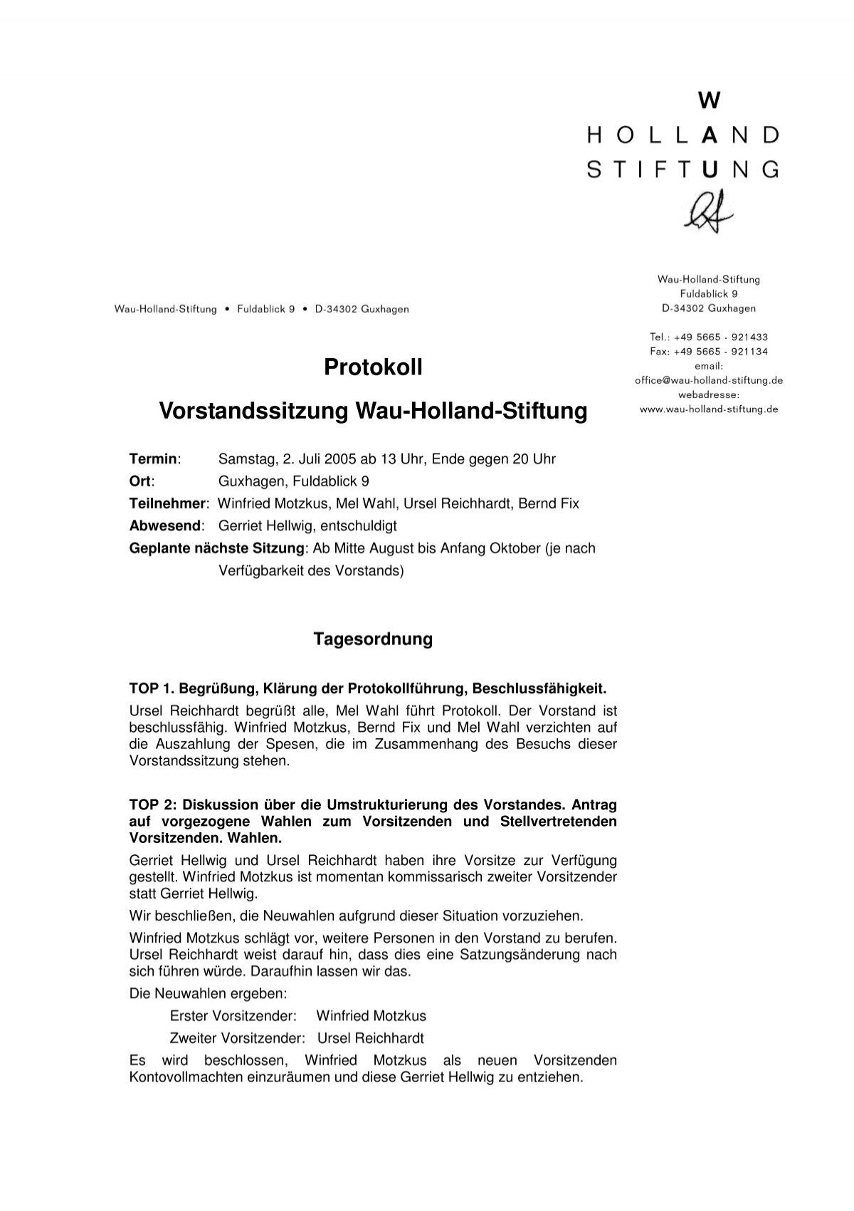 Protokoll Vorstandssitzun…