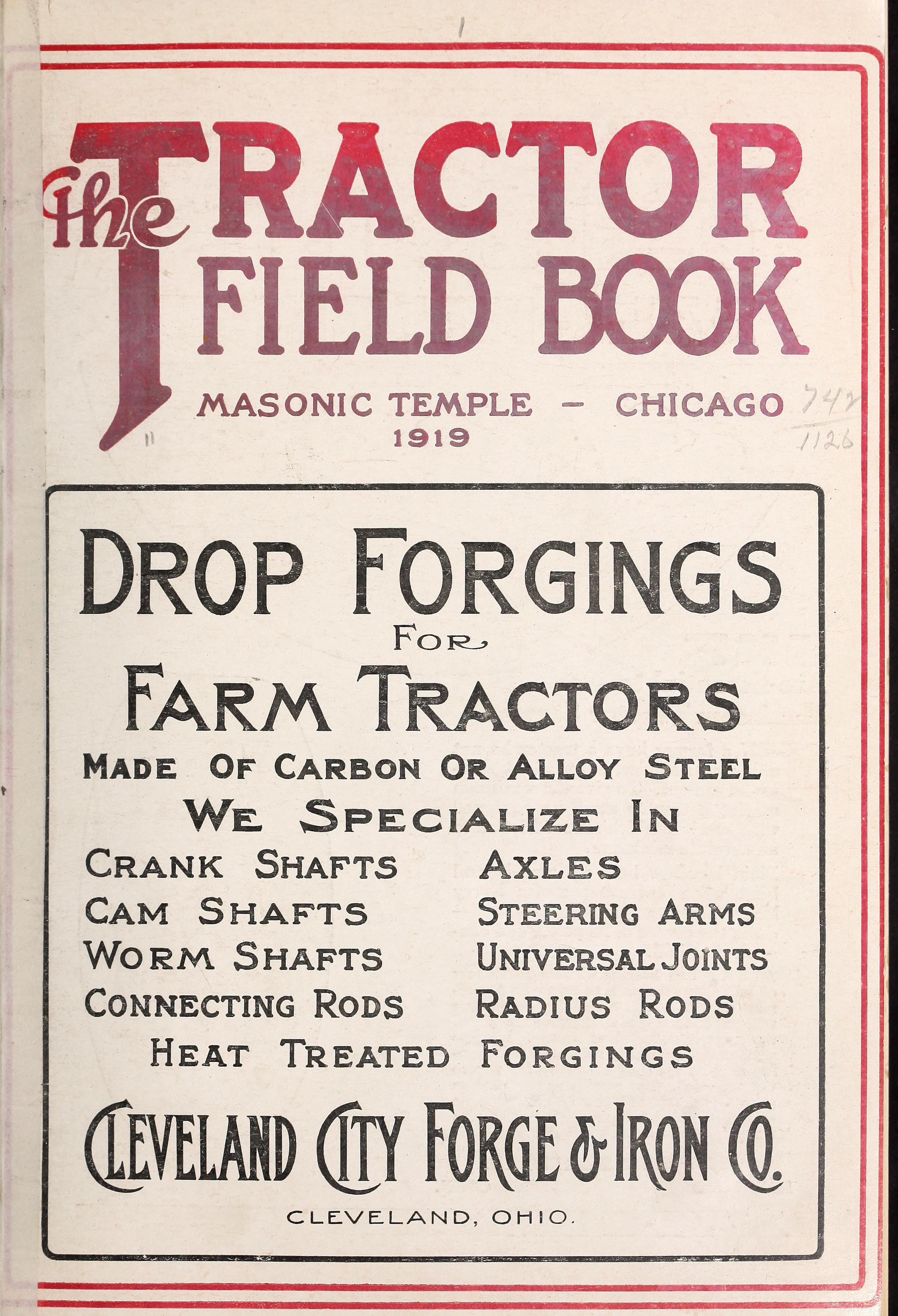 The Tractor field book, with power farm equipment specifications.